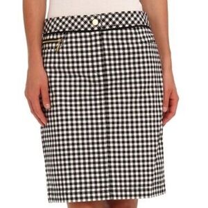 🌻2/$25🌻Jones New‎ York Signature Black/White Gingham Stretch Skirt
